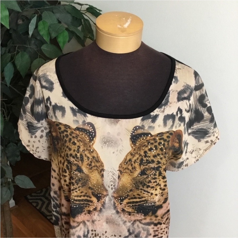 Deb hi Lo embellished hi Lo scoop neck blouse Woman’s 3X lightweight - Picture 12 of 15